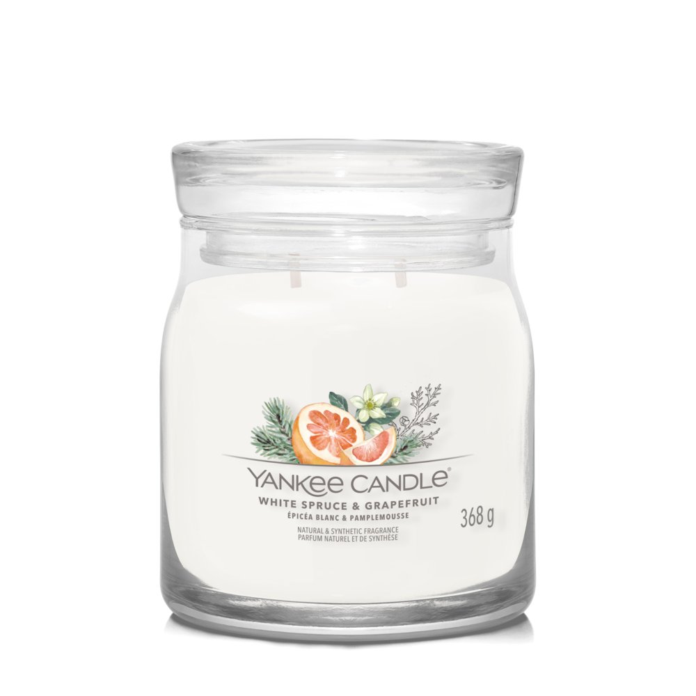 White Spruce & Grapefruit Signature Medium Jar Candle Signature